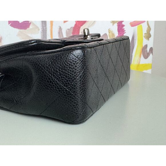Chanel Mini Rectangle BLK Caviar Full Set - Picture 4 of 11